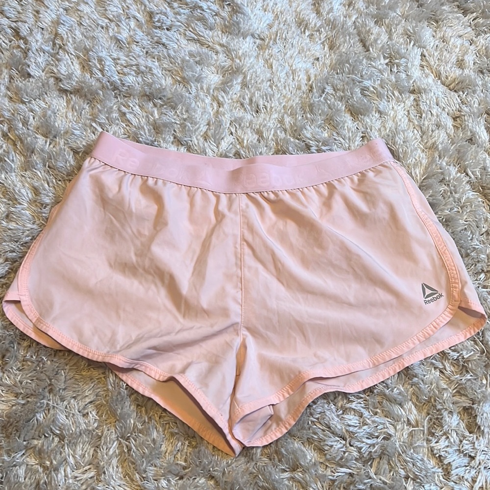 Reebok pink running shorts